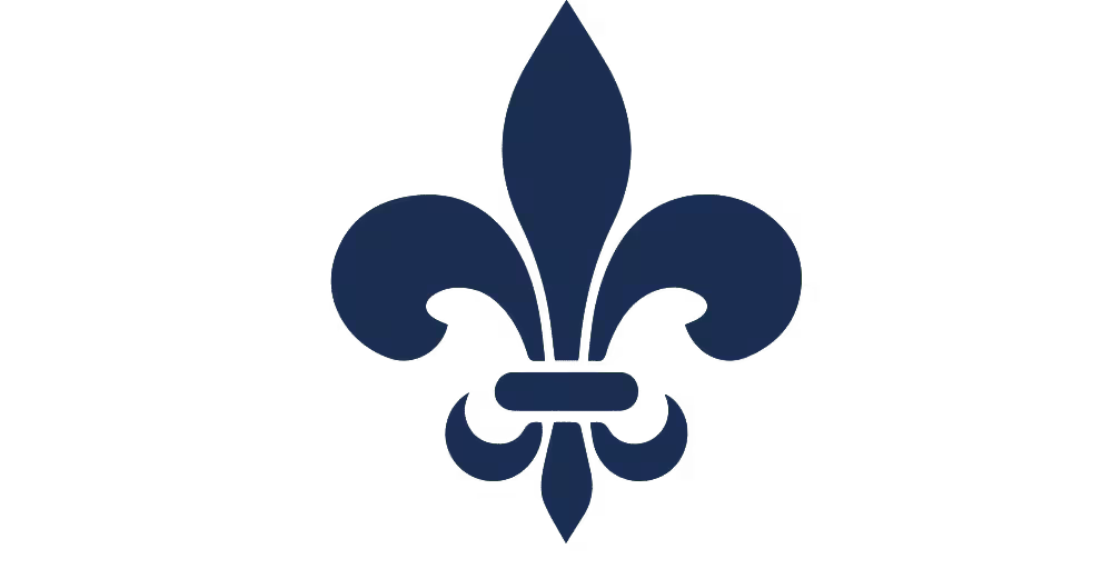 Wash Park Family Dental fleur de lis logo mark